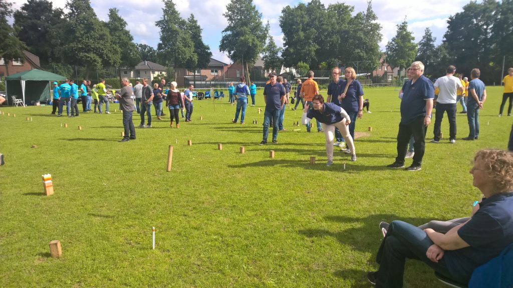 Beim Spieltag in Rheine auf dem Sportplatz an der Sxhleupe.